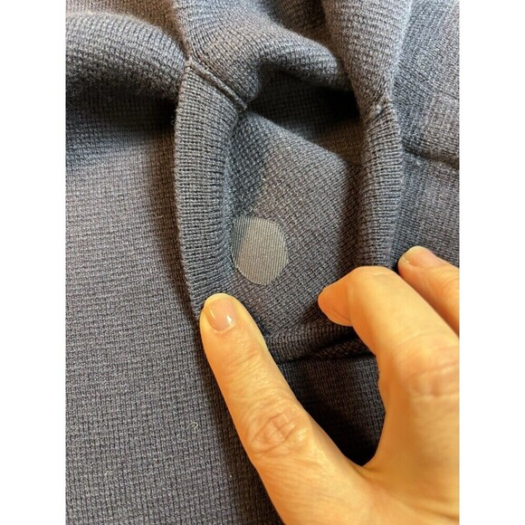 J Crew Sweater Blazer Navy Blue Small Pockets Swacket Swazer Stretch Knit Jacket - Picture 7 of 11